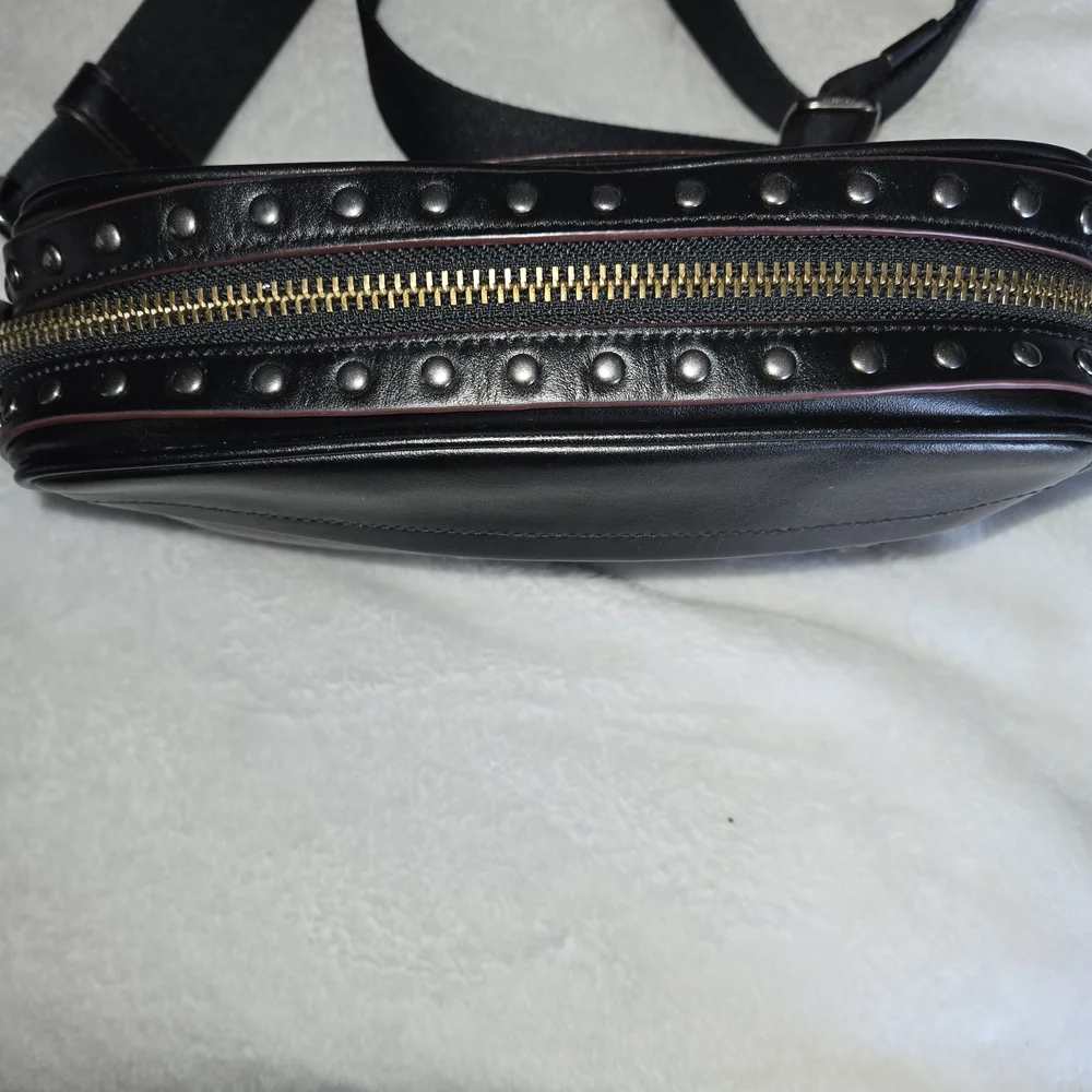 Coach F76911 Graham Crossbody  With Signature Motif and Studs Gun Metal Hardware